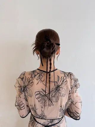 ロング ヘアアレンジ 暖色カラー /ヘアアレンジ/花鈴のヘアスタイル