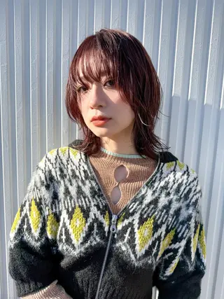 ミディアム ボブ・レイヤー・縮毛 /内藤康太のヘアスタイル