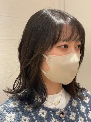 ミディアム 菅野 洸のヘアスタイル