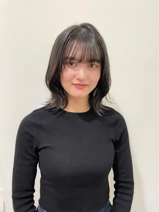 ミディアム カラー パーマ ヘアアレンジ キッズ ネイル マツエク・マツパ アイブロウ belta.🌱 安藝夏花🌻のヘアスタイル