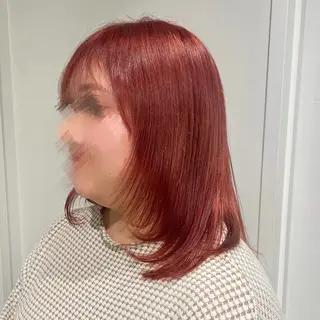セミロング カラー ななみ.⋆𝜗𝜚 艶カラー/まつパのヘアスタイル