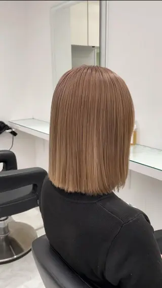 カラー ふんわり🐏ガーリー ベージュ🤎こころのヘアスタイル