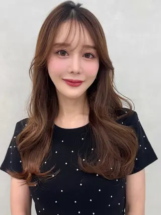 セミロング カラー 🇰🇷韓国ヘア🤍 副店長/栗田のヘアスタイル