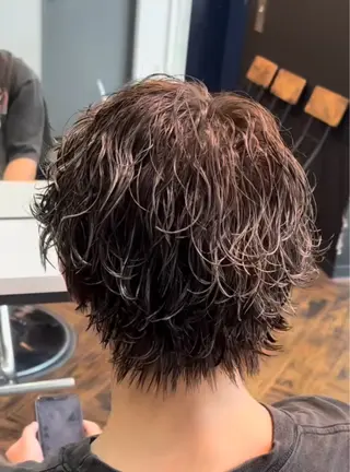 ミディアム パーマ エクシア西梅田所属・メンズ特化⚡️うえだ りゅうきのヘアスタイル