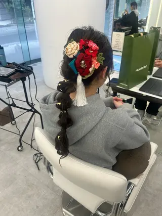 ロング ヘアアレンジ はるか/ブリーチカラ ー/ヘアアレンジ🤍のヘアスタイル