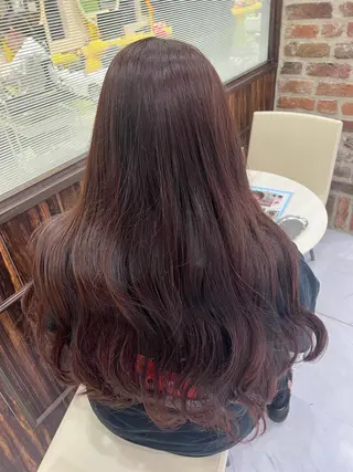 ロング カラー あんどう ゆうかのヘアスタイル