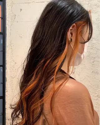 ロング 髪質改善ストレート/ ブリーチ／渋谷　福田のヘアスタイル