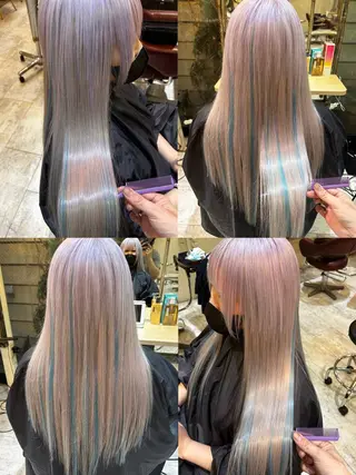 ロング カラー ‼️最新ハネエクステ 原宿のヘアスタイル