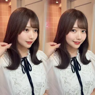 ミディアム カラー yurina🩰新宿 艶カラー・アレンジのヘアスタイル