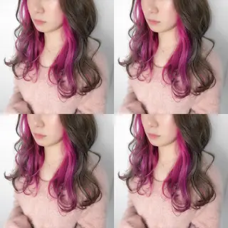 セミロング カラー しゅうさん🍝 麻田秀太郎のヘアスタイル