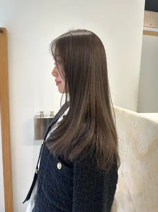 セミロング カラー M所属・ハイトーン/透け感 カラー🎀真香のヘアスタイル