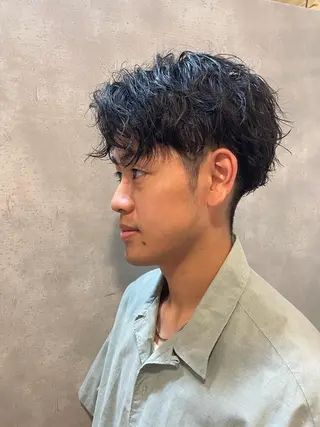 パーマ メンズ フリーランスシェアサロンルレイル所属・心斎橋/メンズ /ルレイル/地形真希のヘアスタイル