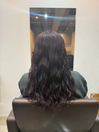 セミロング デジタルパーマ/ 艶カラー/神野楓のヘアスタイル