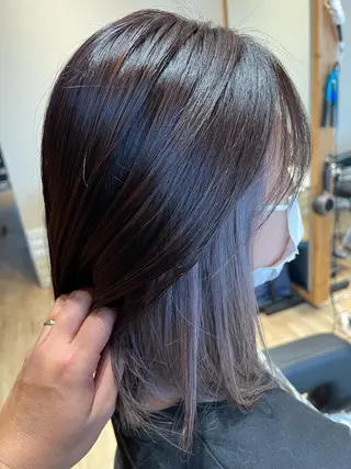 セミロング カラー 関口 友行のヘアスタイル