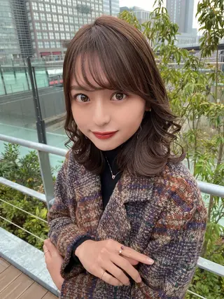 ミディアム カラー 女性が憧れる ショート/角田愛和のヘアスタイル