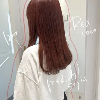 ミディアム カラー お洒落パーマ/ 艶カラー/michiのヘアスタイル