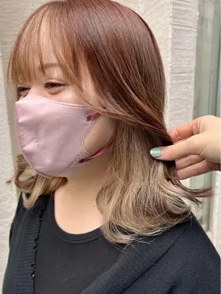 セミロング カラー uros.所属・メンズパーマ/ エクステ🌞セナのヘアスタイル