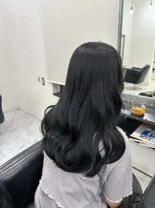 ロング カラー マイ/カットモデル /暖色カラーのヘアスタイル