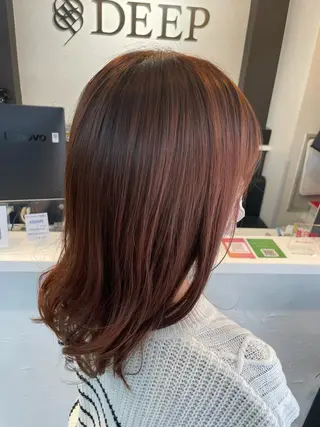 ミディアム カラー Agu hair act 姫路駅前おみぞ筋店所属・カワモト ソウタのヘアスタイル