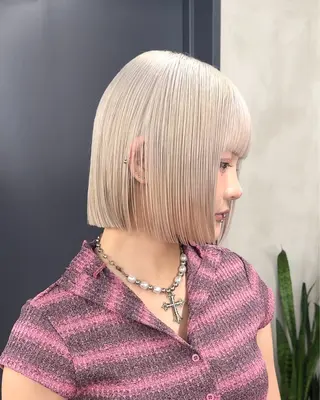 ショート カラー 似合わせカット/ ハイトーン/aoiのヘアスタイル