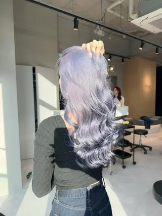 ロング カラー ヘアアレンジ ARIA💎縮毛矯正 ブリーチ💎複雑履歴のヘアスタイル