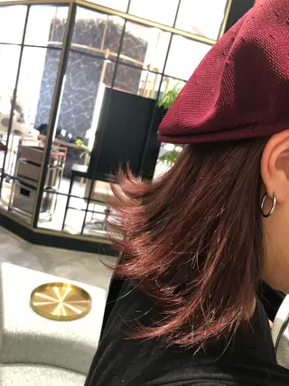 ミディアム カラー 河井 史織のヘアスタイル