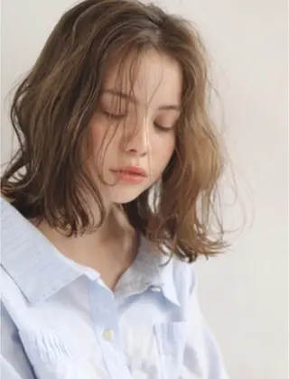 ミディアム カラー ボブ/レイヤー/艶 🦕risa 森下のヘアスタイル
