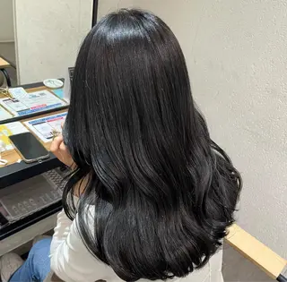 セミロング カラー 生尾 虹水のヘアスタイル