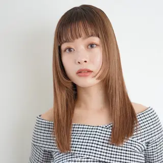 セミロング カラー パーマ 髪質改善ストレート✨ パーマヘア✨YUKIのヘアスタイル