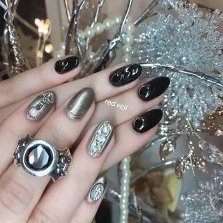 ミディアム ネイル 長さ出し専門 nynaのネイルデザイン