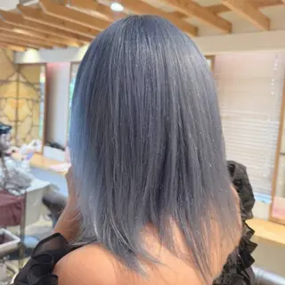 ミディアム カラー ヘアアレンジ 柳川瑠衣菜 EIGHT/新宿のヘアスタイル