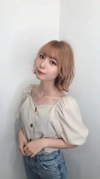 ミディアム 渋谷/ハッシュ レイヤーカット/会田のヘアスタイル