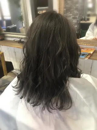 ミディアム 山崎 晃治のヘアスタイル