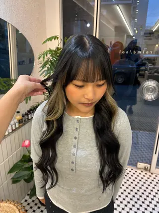 ロング リン🔔ボブ cut ベージュカラー🤎のヘアスタイル