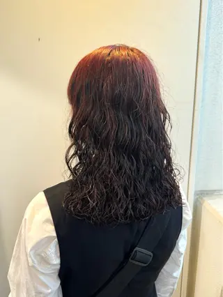 ロング パーマ 艶カラーヘアアレンジ 縮毛矯正🍓ひふみのヘアスタイル