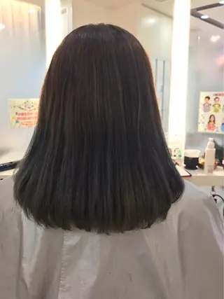 ミディアム カラー 髪質改善 頭身浴/ 中田のヘアスタイル