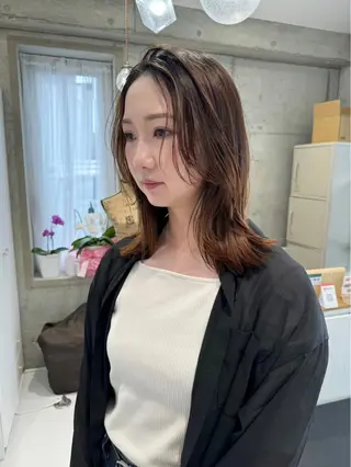 ロング 山崎結菜 🫧透明感カラーのヘアスタイル