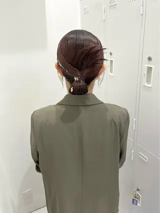 ヘアアレンジ riko/レイヤー/ 艶カラー/ヘアセットのヘアスタイル