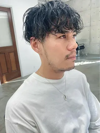 ショート パーマ ヘアアレンジ メンズ son hair HIROEのヘアスタイル