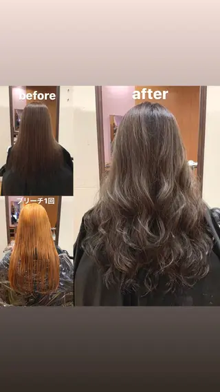 ロング カラー 韓国レイヤーカット★ 小林大樹のヘアスタイル