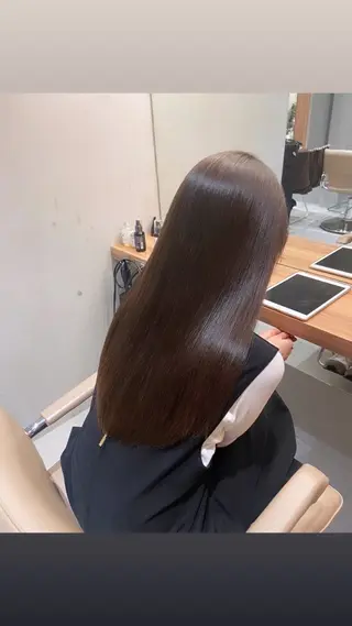 カラー 🫒🫒ブリーチなし 艶カラー🫒ヤマシロのヘアスタイル