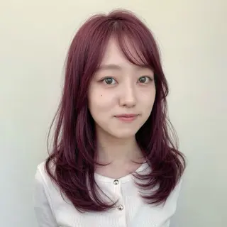 ロング カラー 縮毛/レイヤー 韓国/橋口のヘアスタイル