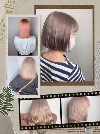 ミディアム ブリーチ　BAM BIのヘアスタイル