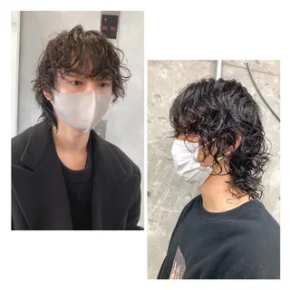 パーマ メンズ 🟢ボブパーマ/ハー ドパーマ/大西🟢のヘアスタイル