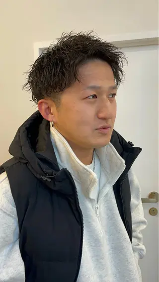 パーマ メンズ レイヤーカット/韓国 ヘア/ honokaのヘアスタイル