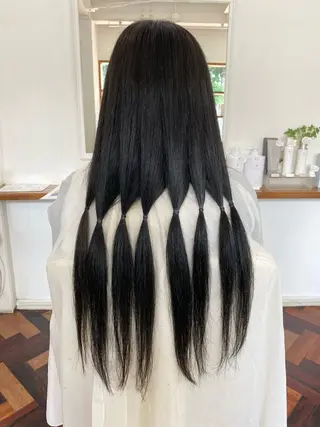 ロング Kazaoka Saraのヘアスタイル