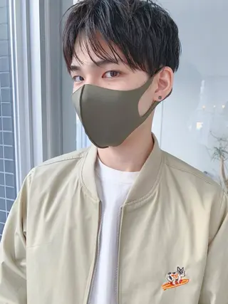 ショート パーマ メンズ タカハシ ハヤトのヘアスタイル