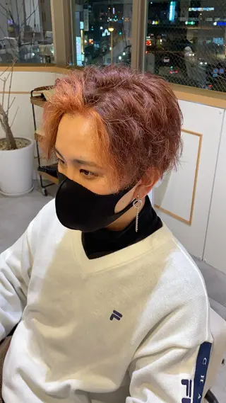 ショート メンズ 大阪ウルフカット ハッシュカットのヘアスタイル