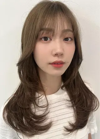 セミロング 美髪×縮毛矯正 水上真由美😘のヘアスタイル