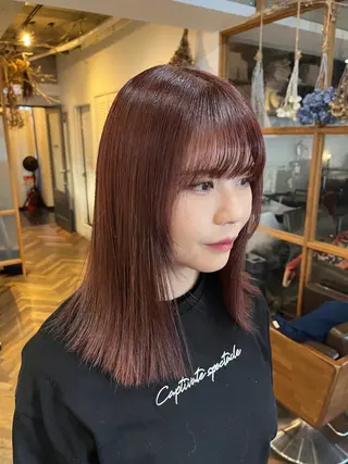 セミロング カラー HOMIE TOKYO所属・sora / 渋谷 / ハイトーンのヘアスタイル